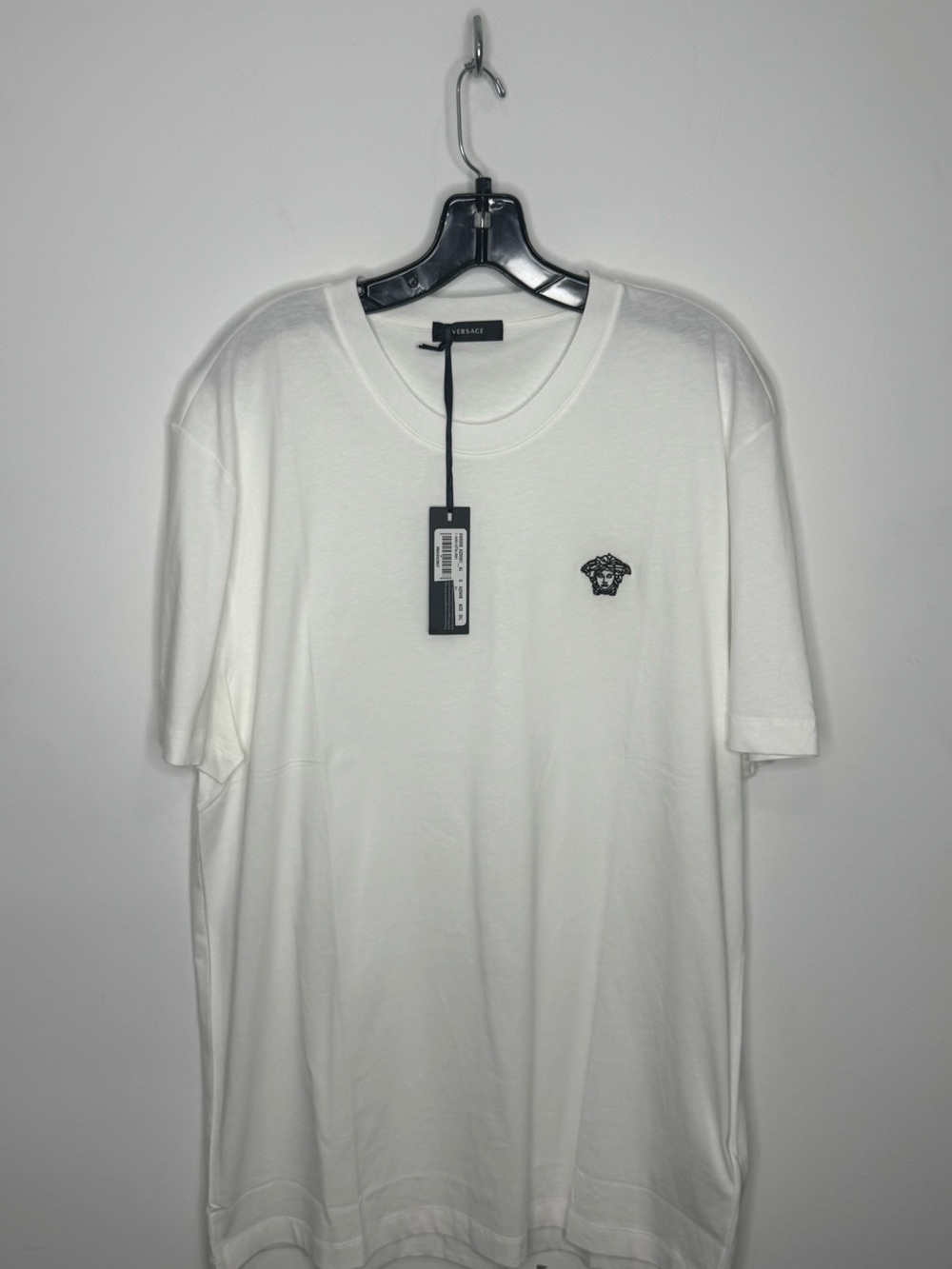 Versace Embroidered Medusa Logo T-Shirt Cotton White Black Men’s 3XL